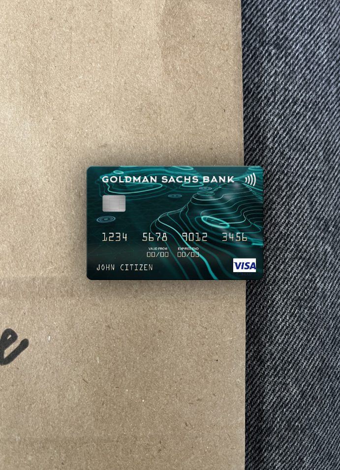 Download USA Goldman Sachs Bank visa card photolook front Photoshop template